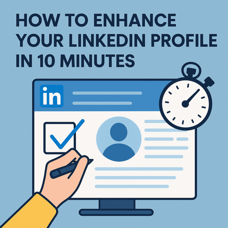 How to Enhance Your LinkedIn Profile in 10 Minutes