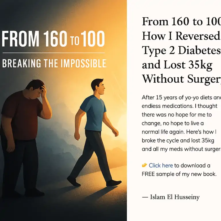 From 160 to 100: How I Reversed My Type 2 Diabetes and Lost 60kg Without Surgery